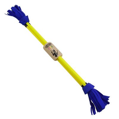 flower sticks blue yellow juggling equipment